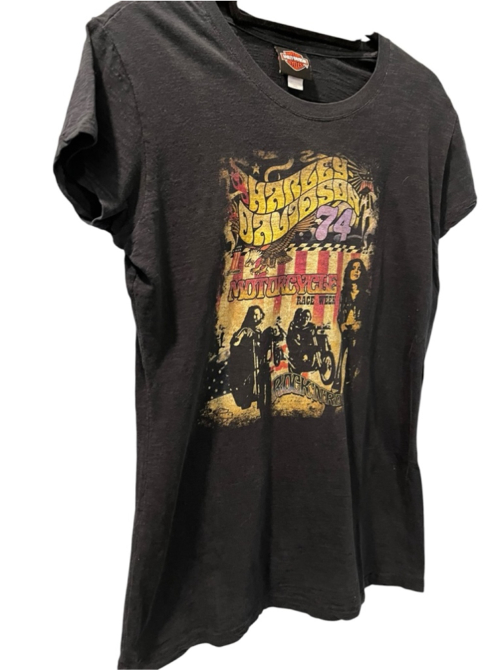 Harley Davidson NWOT Rock N Roll 70's Theme Short Sleeve T-Shirt Size XXL Biker - Picture 3 of 7